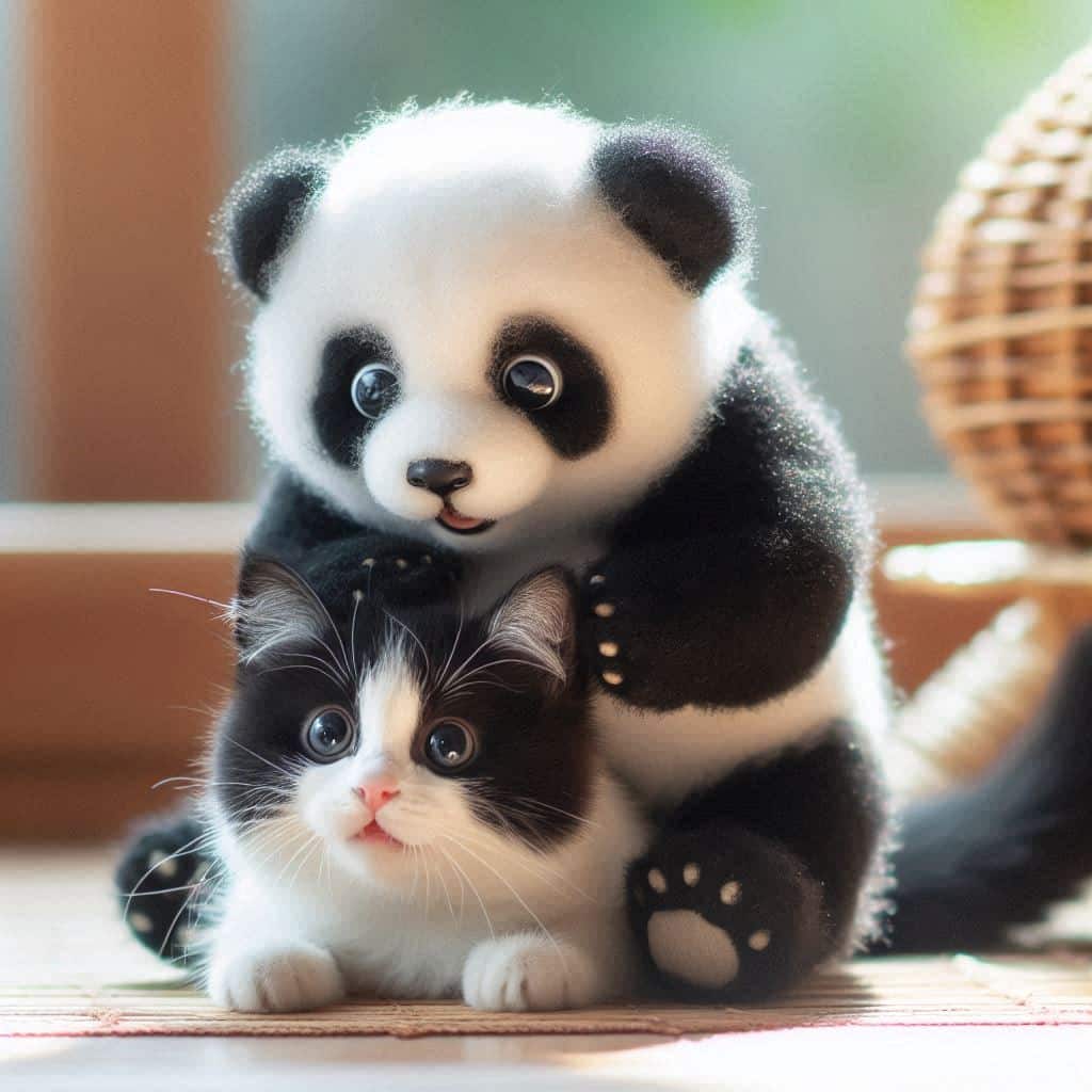 2 panda gato 1